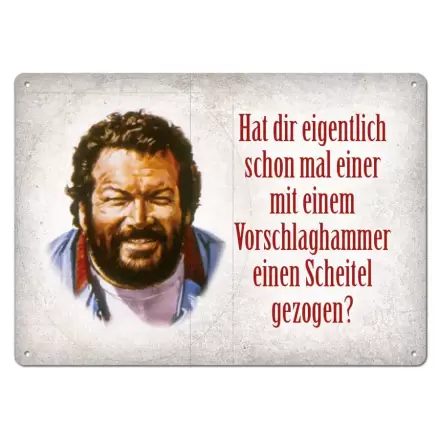 Bud Spencer Blechschild Vorschlaghammer 10 x 15 cm Produktfoto