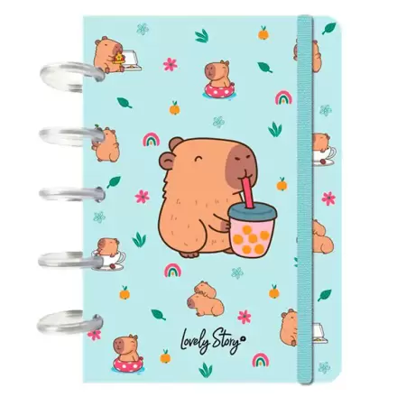 Capibara Bubble Tea A6 Notizbuch Produktfoto