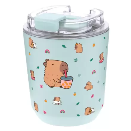 Capibara Bubble Tea Thermoskanne Kaffee 280ml Produktfoto