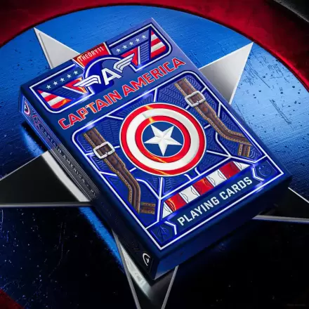 Captain America Spielkarten patriotisches Design Produktfoto