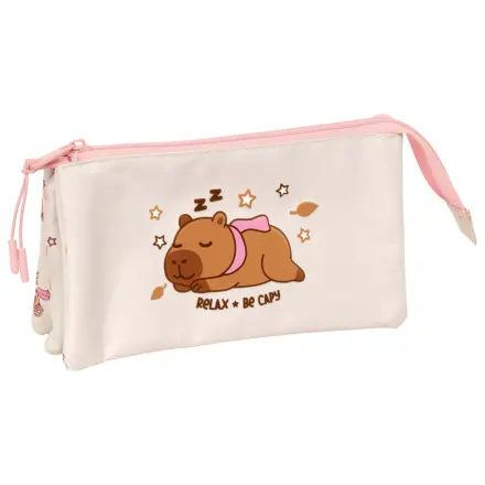Capybara dreifach Federmäppchen Produktfoto