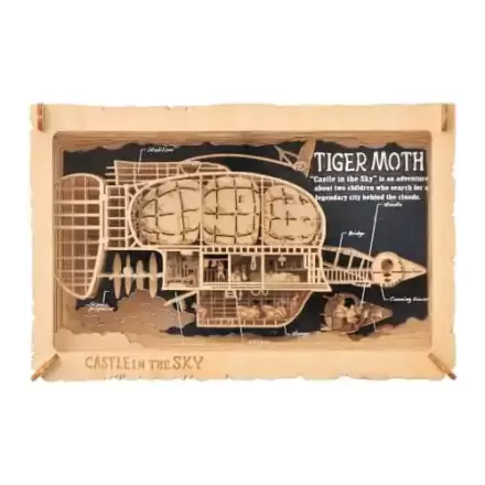 Das Schloss im Himmel Paper Model Kit Paper Theater Wood Style Tiger Moth Produktfoto