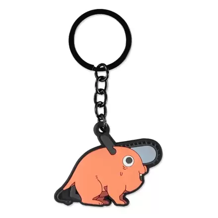 Chainsaw Man Gummi Schlüsselanhänger Pochita Sitting Produktfoto