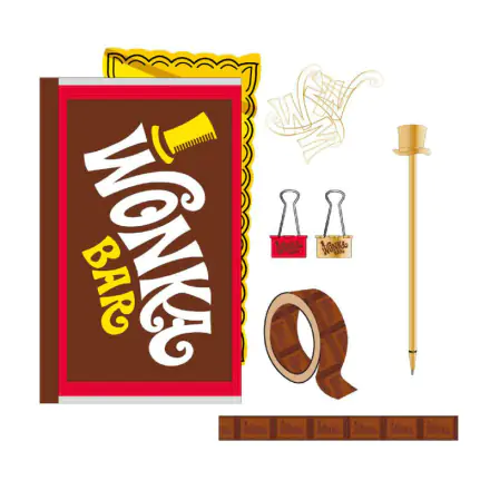 Charlie and the Chocolate Factory Willy Wonka Schreibwaren Set Produktfoto