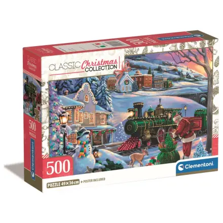Christmas Train 500-teiliges Kompakt-Puzzle Produktfoto