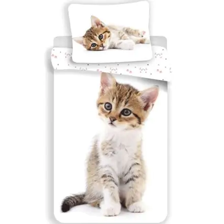 Katzen-Muster Bettbezug-Set 140x200cm, 70x90cm Produktfoto
