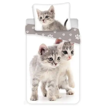 Katzen-Motto-Bettbezug 140x200cm, 70x90cm Produktfoto