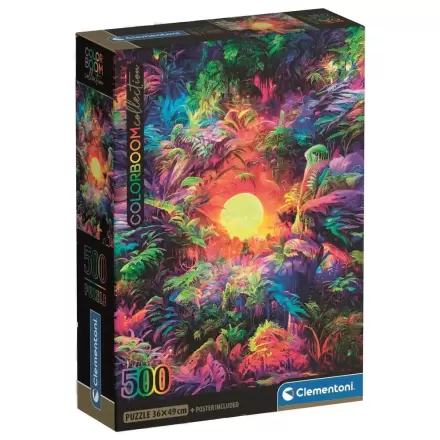 Color Boom Psychedelic Jungle Sunrise Puzzle 500St Produktfoto