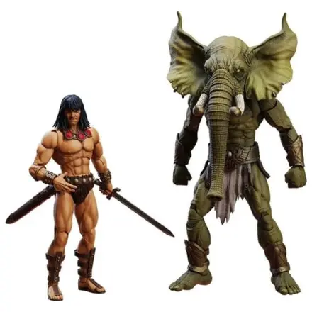 Conan the Barbarian Epic H.A.C.K.S. Action-Figuren The Tower of the Elephant Set: Young Conan und Yag Kosha Produktfoto