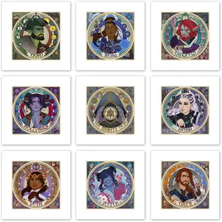 Critical Role Kunstdruck Mighty Nein Portrait Series 35 x 35 cm - ungerahmt (9er-Set) Produktfoto