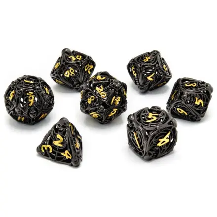 CritStones Hohlmetall Würfel-Set Soulreaper Gold Produktfoto