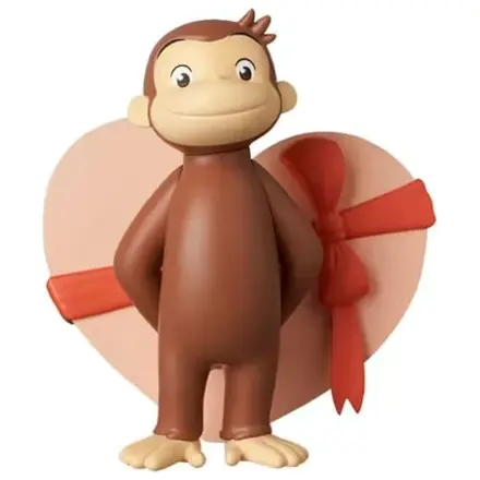 Curious George UDF Mini Figur mit Herz 6 cm Produktfoto