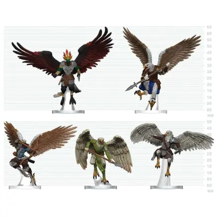 D&D Icons of the Realms Mini Figuren Aarakocra Flock 20 cm Produktfoto