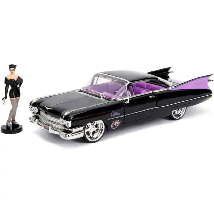 DC Bombshells Diecast Model Hollywood Rides 1/24 1959 Cadillac with Catwoman Figur Produktfoto
