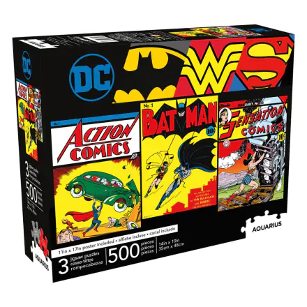 DC Comics Puzzle Batman, Superman, Wonder Woman 3er-Pack (500 Teile) Produktfoto