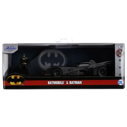 DC Comics Batmobil 1989 Metallauto + Batman Figur Set Produktfoto
