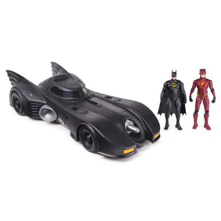 DC Comics Batmobile Fahrzeug + Flash and Batman Figurn 10cm Produktfoto