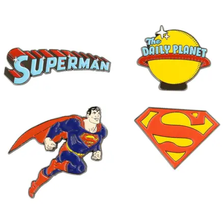 DC Comics Superman 4er-Set Anstecker Produktfoto