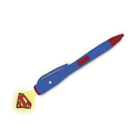 Superman Kugelschreiber mit Leuchtfunktion Logo Produktfoto