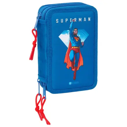 DC Comics Superman dreifaches Federmäppchen 37 Stück Produktfoto