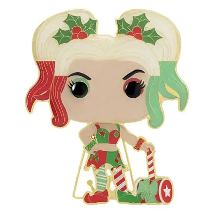 DC Holiday POP! Ansteck-Pin Harley Quinn 10 cm Produktfoto