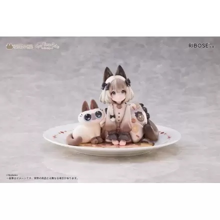 Decorated Life Collection PVC Statue Tea Time Cats x Siamese Cat Azuki-san Friendship Collaboration Exklusives Set 18 cm Produktfoto
