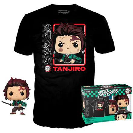 Demon Slayer Kitmesu no Yaiba Funko POP Figur & T-Shirt Set Tanjiro Produktfoto