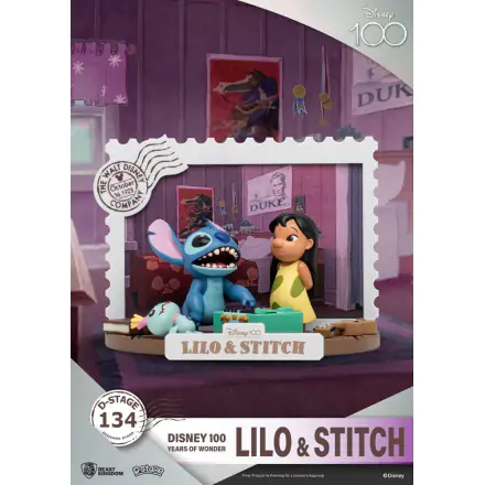 Disney 100 Years of Wonder D-Stage PVC Diorama Lilo & Stitch 10 cm termékfotója