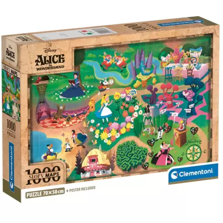 Disney Alice in Wonderland Map Puzzle 1000St termékfotója