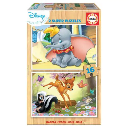 Disney Animals Dumbo + Bambi hölzern puzzle 2x16St Produktfoto