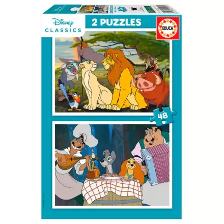Disney Animals The Lion King + Lady and Trump Puzzle 2x48St Produktfoto