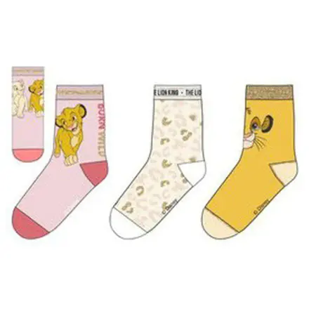 Disney Der König der Löwen Safari Pink Kinder Socken 31/34 Produktfoto