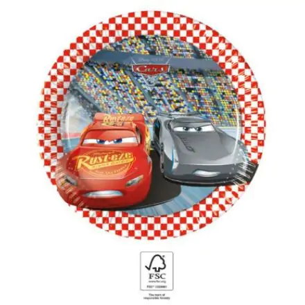 Disney Cars 3, Cars Pappteller 8-teilig 19.5 cm FSC Produktfoto