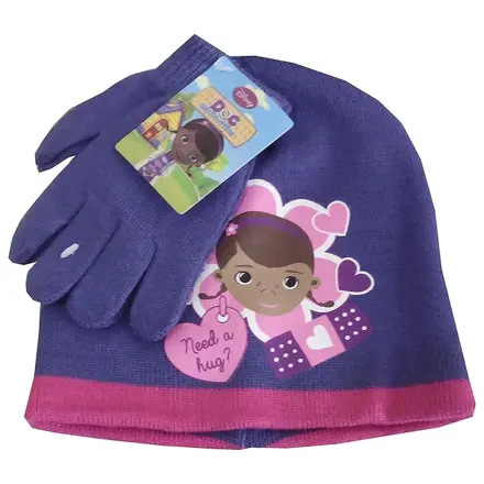 Disney Doc McStuffins Hug Lila Kinder Mütze und Handschuh Set 54 cm Produktfoto
