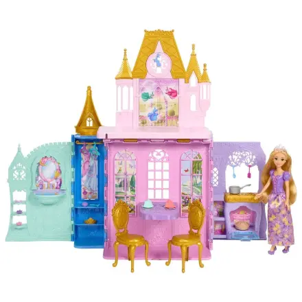 Disney Princess Rapunzel Puppe und Close & Carry Schloss Spielset Produktfoto