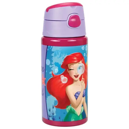 Disney Princess Ariel Fairytale Aluminium Trinkflasche mit Strohhalm und Haken 500 ml Produktfoto