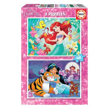 Disney Princess Ariel + Jasmine puzzle 2x48St termékfotója