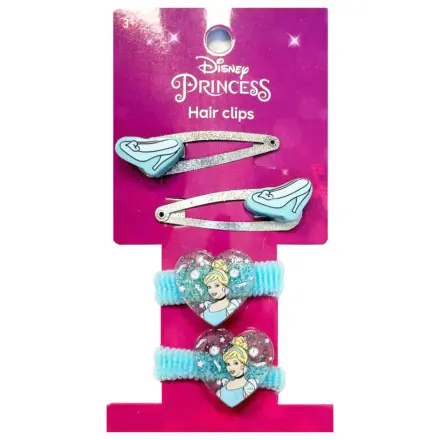 Disney Princesses, Cinderella Glam Haarklammer und Haargummi Set aus 6 Produktfoto