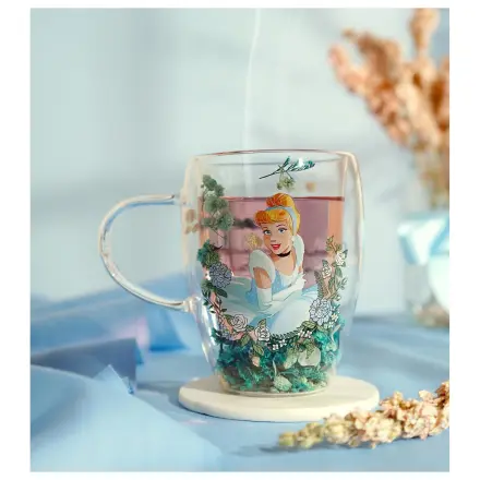 Disney Princess Cinderella Glas mit getrockneten Blumen 0.3L Produktfoto