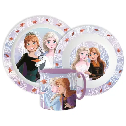Disney Frozen Autumn Leaves Geschirr-Set, Mikroplastik-Set mit Becher Produktfoto