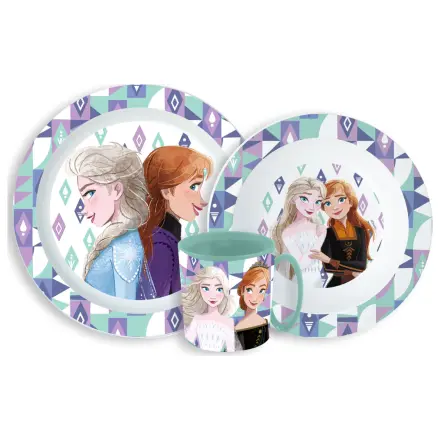 Disney Frozen Ice Magic Essgeschirr-Set, Micro Kunststoff-Set mit Tasse Produktfoto