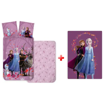 Disney Frozen Purple Wind Kinder Kleinkinder Bettbezug und Fleece Decke Set Produktfoto