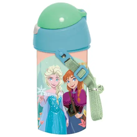 Disney Frozen Together Kunststoff-Trinkflasche mit Strohhalm und Umhängeband 500 ml Produktfoto
