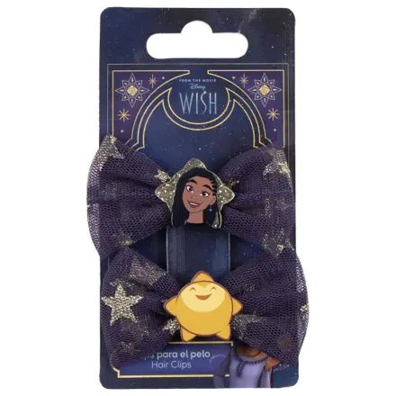 Disney Wish Glitzernde Schleifen Haarclip Set, 2 Stück Produktfoto