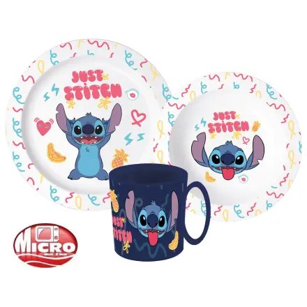 Disney Lilo and Stitch Palms Geschirr-Set, Mikro-Kunststoff-Set mit 350 ml Tasse Produktfoto