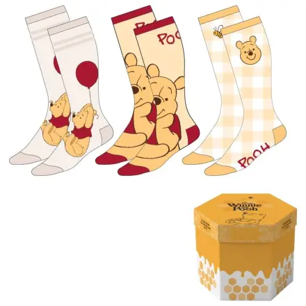 Disney Winnie the Pooh adult 3er Socken Set Produktfoto