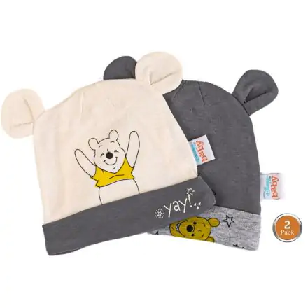 Disney Winnie the Pooh Baby Mütze 2-teiliges Set 62/68 cm Produktfoto