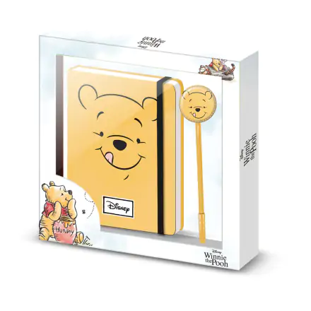 Disney Notizbuch mit Kugelschreiber Geschenk-Set Winnie Puuh Face termékfotója