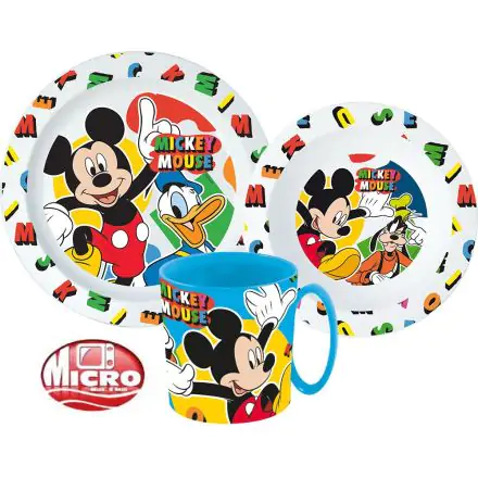 Disney Mickey Essgeschirr, Mikroplastik Set Produktfoto