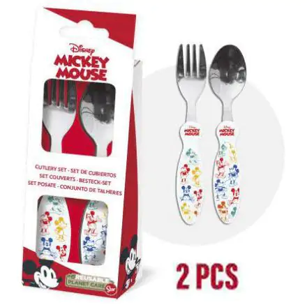 Disney Mickey Metall Besteck Set - 2 Stück Produktfoto